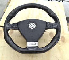 05-09 Vw Mk5 Golf Gti Jetta Gli Leather Steering Wheel Flat Bottom Manual Oem