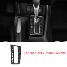 For 2012-2015 Honda Civic 9th Carbon Fiber Car Gear Shift Panel Cover Trim