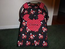 Minnie Mouse Car Seat Canopy Cover With Name In Your Choice Of Fabrics Handmade