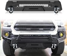 Front Bumper For 2016-2023 Toyota Tacoma Truck W D-ring Shackles Textured Black