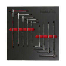 9 Pc Torx Star T-handle Hex Allen Key Wrench Set W Speed Sleeves Fast Spinning