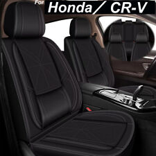 Set Pu Leather Car Seat Covers Front Rear Cushion Pad For Honda Cr-v 2007-2016