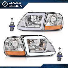 Clear Led Tube Headlights Corner Parking Lights Fit For 97-04 F150 Expedition