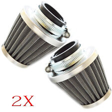 2x 50mm Intake Air Filter Cleaner Clamp-on For 50cc Atv Quad Pit Bike Dirt Bike
