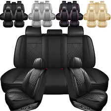 For Chevrolet Chevy Auto Car Leather Seat Covers 5-seats Full Set Padded Protect