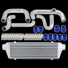 Silver Intercooler Piping Kit Sqv Bov Black Coupler For 92-00 Honda Civic Eg Ek