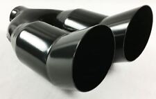Exhaust Tip 2.25 Inlet Dual 4.00 Outlet 12.00 Long Slant High Temperature Bla