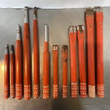Vintage Pit Bull Professional 12 Piece Punch And Chisel Set In Pouch