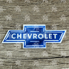Blue Clear Transparent Chevrolet Chevy Glass Die Cut Decal Emblem Static Cling