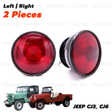 Rear Tail Light Lamp Red For Jeep Willy Cj3 5 6 Cj2a Cj3a Cj3b 12v 1958 - 1975