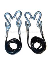 Heavy Duty New Safety Cable Set 7500lb For Trailer Towing Replace Chains