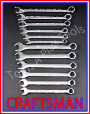 Craftsman Tools 12pc Polished Chrome Sae Metric 12pt Combination Wrench Set
