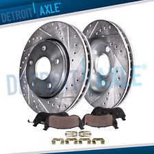 Front Drilled Brake Rotors Ceramic Pads For Chevy Malibu Grand Am Olds Alero