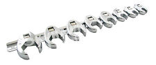8pc 38-drive Sae Flare Nut Crowfoot Wrench Set W Snap-on Snap-off Storage Rail