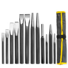 Xtremepowerus 12-pieces Mechanics Steel Metal Punch Chisel Tool Set Cold