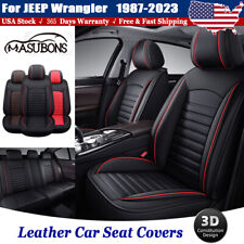 Premium Pu Leather Car Seat Covers Auto Full Setfront Cushion For Jeep Wrangler