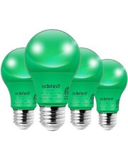 Edishine 4-pack Green Light Bulb A19 Led Led Light Bulb 60w Equivalent E26 9w