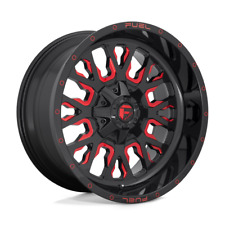 Fuel D612 Stroke Gloss Black Red Accents 22x10 -19 6x139.7 Wheels Set Of Rims