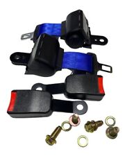 2 Set 2 Point Safety Blue Seat Belt Lap Diagonal Extend For Car Suv Engineering