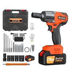 Emdtool Cordless Impact Wrench 12 1800nm High Torque Brushless Drill Wbattery