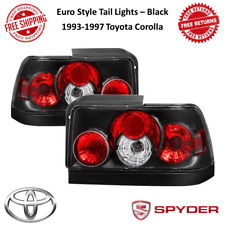 Spyder Auto Euro Style Tail Lights Pair Black For 93-97 Toyota Corolla 5007407
