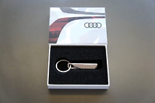 Nib Genuine Audi Blade Silver Stainless Steel Metal Keychain Key Ring Djd017qy04