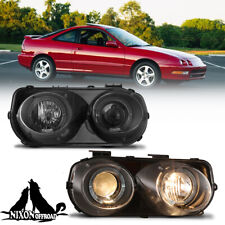 Pair Fit 1994-1997 Acura Integra Dual Halo Projectors Head Lamp 94-97 Headlights