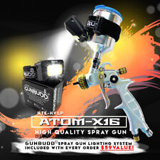 Atom X16 Air Paint Spray Gun Hvlp Sprayer Gravity Feed W Free Led Gunbudd Light