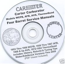 Carter Wcfb Afb Avs Thermoquad 4 Four Barrel Manuals