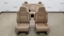 04 Ford F250 Sd Lariat Seat Set Front Rear Tan Leather Power Heated Crew Cab