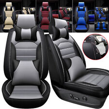 Car Seat Covers Leather 5-seats Full Set Front Rear Protectors Cushion For Ford