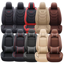 Full Set 5-seats Car Seat Covers Universal Leather Front Rear Full Set Cushion