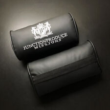 2pcs White Jp Neck Pillows Jdm Junction Produce Leather Vip Car Seat Headrests