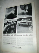 1964 Pontiac Gto Mid-size Mag Car Ad -kicking Up The Kind Of Storm...