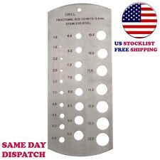 25 Hole Metric New Fractional Drill Bit Hole Size Gauge Tool Gage 1 Mm - 13 Mm