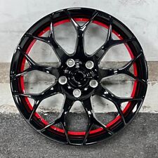 17 Ipw 030 Gloss Black W Red Insert Wheels Fits Honda Crv Odyssey Acura Tsx Tl