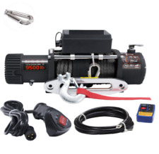 Electric Winch W Synthetic Rope - Wired Wireless Controller 9500 Lbs Capacity