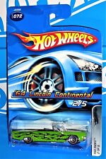 Hot Wheels 2006 Tag Rides Series 72 64 Lincoln Continental Green W Wsps