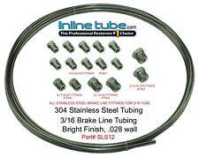 Stainless Steel Brake Line Tubing Kit 316 Od Coil Roll And Sae Tube Nut