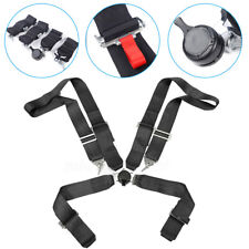 3 Inch Front Belt 4 Point Quick Release Camlock Racing Harness Seat Belt Black