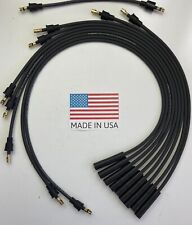 Chevy Big Block 366 396 427 454 502 Black 8mm Spark Plug Wires-points Cap Usa
