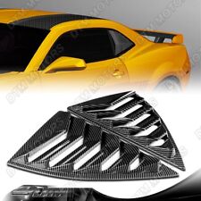 For 10-15 Chevy Camaro Carbon Painted Side Window Louvers Scoop Cover Vent 2pcs