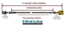 Stainless Steel Braided Rear Brake Hose 316 Tube With Tee -3an 3an 21 Long