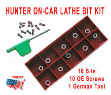 Hunter Ocl Micro Round Brake Lathe Bits 221-626-3 W 10 Screws Install Tool