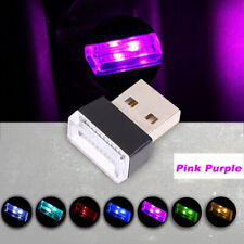 Usb Led Car Interior Lamp Atmosphere Ambient Light Bulb Accessories Pink Purple