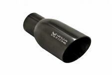 Megan Exhaust Muffler Universal Black Chrome 3.5 Inch Tip 2.5 Inch Piping