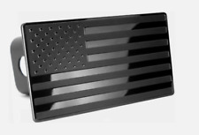 Car Hitch Cover Plug Cap Trailer Tow Receiver 2 Usa Flag Black For Chevy