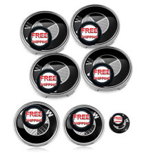 Carbon Fiber Emblems For Bmw-hood 82mm Trunk 74mm Wheel Caps 68mm Steering 45mm