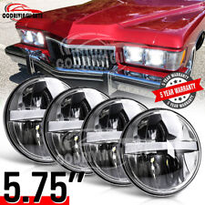 For Buick Riviera 1963-1974 4pcs 5 34 5.75 Inch Led Headlights Halo Angle Eyes
