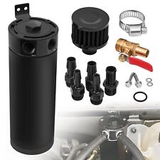 Universal Aluminum Oil Catch Can Kit Reservoir Baffled Tank With Breather Filter